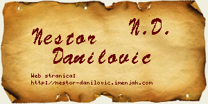 Nestor Danilović vizit kartica
